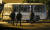 지난 16일 마리우폴 아조우스탈 제철소 내에서 항전하던 우크라이나 부상병을 태우고 노보아조우스크에 도착한 버스. [로이터=연합뉴스]