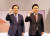 더불어민주당 노영민 후보(왼쪽)와 국민의힘 김영환 후보가 지난달 28일 MBC충북에서 열린 첫 TV토론회에서 포즈를 취하고 있다. 연합뉴스