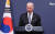 조 바이든 미국 대통령이 21일 용산 대통령실 청사 강당에서 한미정상회담 공동 기자회견을 하고 있다. 대통령실사진기자단 