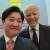 이준석 국민의힘 대표가 21일 한국을 방문한 조 바이든 미국 대통령과 서울 용산구 국립중앙박물관에서 함께 기념 사진을 찍고 있다. [사진 이준석 대표 페이스북]