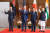일본 도쿄에서 24일 쿼드 정상회의가 열렸다. 왼쪽부터 앤서니 앨버니지 호주 총리, 조 바이든 미국 대통령, 기시다 후미오 일본 총리, 나렌드라 모디 인도 총리. [AFP=연합뉴스]