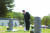 윤석열 대통령이 18일 광주 국립5·18민주묘지에서 열린 제42주년 5·18민주화운동 기념식을 마친 뒤 행불자 묘역을 참배하고 있다. 대통령실 제공 