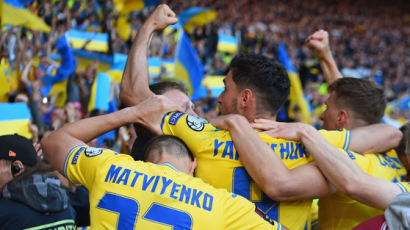 조국에 바친 승리...우크라이나, 스코를랜드 꺾고 월드컵까지 1승