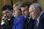 2019년 파리에서 4개국 정상이 기자회견 할 당시의 모습. 왼쪽부터 볼로디미르 젤렌스키 우크라이나 대통령, 앙겔라 메르켈 전 독일 총리, 에마뉘엘 마크롱 프랑스 대통령, 푸틴 러시아 대통령. AP=연합뉴스 
