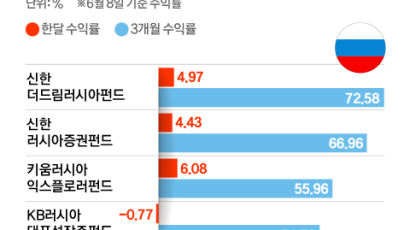 러시아 펀드 3개월 수익률 72%? 루블 강세 ‘착시 효과’