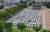 14일 오후 광주 서구 시청 야외음악당에 기아 광주공장에서 생산한 완성 차량들이 놓여있다. [연합뉴스] 