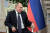28일(현지시간) 타지키스탄을 방문 중인 블라디미르 푸틴 러시아 대통령. 로이터=연합뉴스