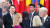 윤석열 대통령이 29일(현지시간) 스페인 마드리드 이페마 국제회의장에서 열린 NATO 동맹국?파트너국 정상회의에 참석하고 있다. 오른쪽에 기시다 후미오 일본 총리가 서 있다. 대통령실 사진기자단