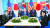 윤석열 대통령이 29일 스페인 마드리드 이페마(IFEMA) 컨벤션센터에서 열린 한·미·일 정상회담에서 조 바이든 미국 대통령, 기시다 후미오 일본 총리와 대화하고 있다. 강정현 기자