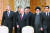 29일 투르크메니스탄의 카스피 정상회의에 참석한 블라디미르 푸틴 러시아 대통령(사진 가운데). [타스=연합뉴스]