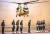  지난달 30일 모로코 남서부 탄탄지역에서 열린 제2차 연례 '아프리카 라이온' 군사훈련 중 모로코 공군 CH-47 치누크 군용 헬리콥터가 이륙하고 있다. [AFP=연합뉴스]