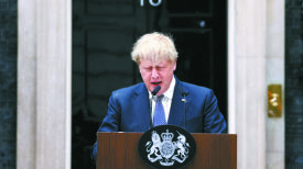 [사진] ‘거짓말’ 존슨 영국 총리 물러난다