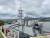미국 해군의 무인수상함인 '시호크'의 뒷모습. 함께 온 '시헌터'와 외형이 같다. 사진 김상진 기자