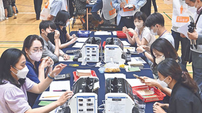 [사진] 안산시장 선거 재검표, 이변은 없었다