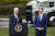 조 바이든 미국 대통령과 피트 부티지지 교통장관이 지난 4월 백악관에서 열린 행사에 참석했다. [EPA=연합뉴스]