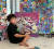 서울 코엑스에서 열리는 어반브레이크2022 특별전에서 그림을 선보이는 10세 화가 니콜라스 블레이크. [사진 어반브레이크]