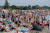 지난 19일(현지시간) 덴마크의 에노(Enoe)섬 해변에서 피서객들이 역대급 더운 여름을 나고 있다. [EPA=연합뉴스] 