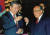 1992년 9월 노태우(왼쪽) 전 대통령은 중국 인민대회당을 방문해 양상쿤 당시 중국 국가주석과 환담했다.