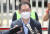 2021년 7월 26일 '드루킹 댓글 조작 사건'으로 징역 2년이 확정된 김경수 전 경남도지사가 창원교도소에 수감되기 앞서 입장을 밝히고 있다. 뉴스1