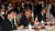 박진 외교부 장관(가운데)이 4일 캄보디아 프놈펜 소카호텔에서 열린 아세안+3(한중일) 외교장관회의에서 발언하고 있다. 왼쪽은 하야시 요시마사 일본 외무상, 오른쪽은 왕이 중국 외교부장. 연합뉴스