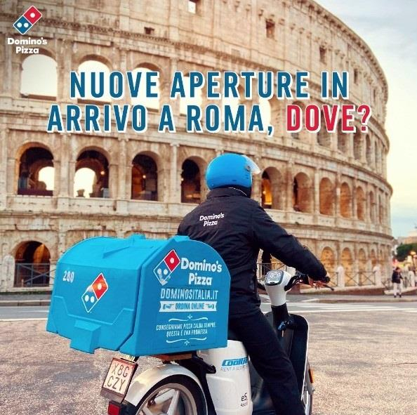 로마 배달 서비스를 알리는 도미노피자 광고. 사진 도미노 피자 인스타그램 캡처