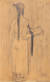 이중섭, 여인, 1942, 종이에 연필, 41,2x23.6cm. 이건희컬렉션.[사진 국립현대미술관]