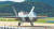 국산 초음속 전투기 KF-21 보라매가 33분간의 시험비행을 성공적으로 마치고 19일 오후 경남 사천 공군기지 활주로로 귀환하고 있다. [뉴시스]