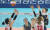 14일 순천 팔마체육관에서 열린 컵대회 조별리그 KGC인삼공사전에서 공격을 시도하는 현대건설 양효진(오른쪽). 사진 현대건설