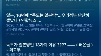 "독도 누구 땅" 묻자…애플 시리 '일본땅인 13가지 이유' 띄웠다