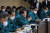 윤석열 대통령이 22일 오전 서울 용산 대통령실 청사 국가위기관리센터에서 을지 국가안전보장회의(NSC)를 주재하고 있다. 사진 대통령실
