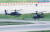 한·미 군 당국이 '을지 자유의 방패(UFS·을지프리덤실드)' 연합훈련을 시작한 지난 22일 경기도 평택시 캠프 험프리스에서 아파치 헬기가 분주하게 움직이고 있다. 연합뉴스