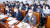  김대기 대통령 비서실장(앞줄 가운데)이 23일 서울 여의도 국회에서 열린 운영위원회 전체회의에서 의원들의 질문에 답하고 있다. 김성룡 기자
