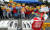 경북 영덕지역 정치망 어업인들이 지난달 8일 서울 용산구 대통령실 앞에서 '참치 어획량 쿼터 폐지 촉구' 집회를 갖고 있다. 뉴스1