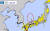 일본 기상청 홈페이지에서 제공되는 태풍 ‘힌남노’ 기상경보 지도. 서경덕 교수팀 제공