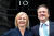리즈 트러스(왼쪽) 영국 신임 총리가 지난 6일 남편 휴 오리어리와 함께 런던 다우닝가 10번지 총리관저 앞에서 인사하고 있다. AFP=연합뉴스