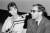 1965년 8월 31일 베니스 국제영화제에 참석한 장 뤼크 고다르 감독(오른쪽). 왼쪽은 배우이자 아내였던 안나 카리나. AP=연합뉴스