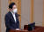 오세훈 서울시장이 15일 오전 서울시의회에서 열린 제314회 임시회 제2차 본회의에서 질문에 답하고 있다. 연합뉴스