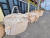 18일 오전 부산 해운대구 청사포 식당 앞에 태풍 '난마돌' 접근에 대비한 콘크리트 주머니가 쌓여 있다. 송봉근 기자