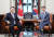 윤석열 대통령이 23일(현지시간) 캐나다 의회 총리집무실에서 쥐스탱 트뤼도 총리와 공개 환담을 하고 있다. 연합뉴스