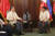 지난 7월 필리핀을 방문한 왕이 중국 외교부장이 마르코스 주니어 필리핀 대통령과 환담하고 있다. AP=연합뉴스