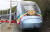 27일 오전 경남 창원시 성산구 현대로템에서 열린 '동력 분산식 고속차량(EMU-320) 출고기념식'에서 EMU-320가 철로로 들어오고 있다. 연합뉴스