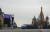 29일(현지시간) 러시아 수도 모스코바 붉은광장에 설치된 합병 축하식을 위한 콘서트장의 모습. '도네츠크·루한스크·자포리자·헤르손, 러시아!', '함께, 영원히'라고 적힌 플래카드들이 붙어있다. 로이터=연합뉴스 