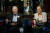 지미 카터 전 미국 대통령과 부인 로잘린 여사가 2021년 7월 10일 결혼 75주년 기념 리셉션에 나란히 앉아 있다. AP=연합뉴스 