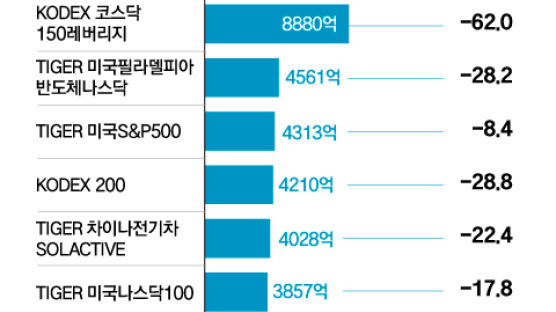 레버리지 ETF ‘반토막’…상승장에 베팅한 ‘불개미’ 눈물