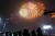 2020년 2월 16일 강원 화천군 산천어축장에서 불꽃놀이가 펼쳐지고 있는 모습. 뉴스1