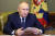 10월 10일 블라디미르 푸틴 러시아 대통령이 비디오 컨퍼런스로 열린 안보회의에서 발언하고 있다. AP=연합뉴스 