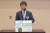 김응권 한라대 총장이 지난 7일 '그린데탕트 남북 산림협력과 북한 민생에너지'를 주제로 컨퍼런스에서 격려사를 하는 모습. 사진 원주 한라대 제공