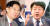 조정훈 시대전환 의원(왼쪽)이 18일 서울 여의도 국회에서 열린 서울고검 등에 대한 국정감사에서 기동민 더불어민주당 의원과 설전을 벌이고 있다. 국회사진기자단 