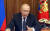 블라디미르 푸틴 러시아 대통령이 지난달 21일(현지시간) 모스크바에서 대국민 연설을 통해 부분 동원령을 발표하고 있다. AP=뉴시스