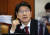 권성동 국민의힘 의원이 지난 17일 국회 과학기술정보방송통신위원회에서 열린 한국방송공사·한국교육방송공사에 대한 국정감사에서 질의하고 있다. 국회사진기자단